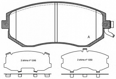 OPEN PARTS bpa095104 -  Комплект тормозных колодок, дисковый тормоз